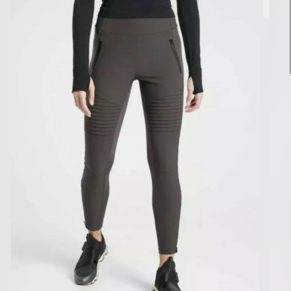 Athleta Gray Headlands Hybrid Moto Tight size 4 Tall